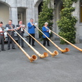 Sonneurs de cor des alpes à Lourdes